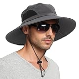 EINSKEY Sonnenhut Herren Damen Faltbar Safari Hut Gartenhut UV Schutz...
