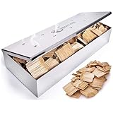 Mountain Grillers Edelstahl Räucherbox für BBQ - Grillspaß mit Aroma - Für Ball, Kohle...