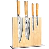 FUJUNI Damastmesser Set mit Block, 5-Teilig Messerset Damast Mit Extrem Scharf Klinge Aus...
