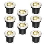Daromigo Bodeneinbaustrahler Warmweiß Runde Bodenstrahler, 3W IP67...