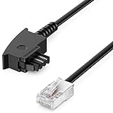 deleyCON 3,0m Routerkabel TAE-F auf RJ45 (8P2C) Anschlusskabel Kompatibel mit DSL ADSL...
