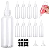 Amentalove 12 Stück 60ml Quetschflaschen Kunststoff, Klein Squeeze Flaschen,...