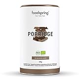 foodspring Bio Protein Porridge, Schokolade, 420g, Weniger zugesetzter Zucker,...