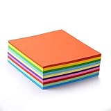 ewtshop® Faltpapier, 500 Blatt 15 x 15 cm, 70 g/qm 10 Farben - Bunte hochwertige...