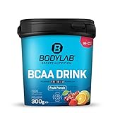 Bodylab24 BCAA Drink Powder Matrix Formula Fruchtmix 300g, pro Portion 5g BCAA...