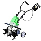 QILIN Elektro Bodenhacke, Batteriebetriebene Pinne, Arbeitstiefe 22 cm,...
