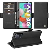 Handyhülle für Samsung Galaxy A51 4G mit Schutzfolie, Wallet Leder Kartenfach...