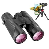 Adasion Fernglas für Erwachsene, 12 x 42, mit Handy-Adapter, 18 mm großes...