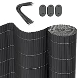 WOLTU PVC Sichtschutzmatte 100 x 300 cm (H x L), Balkon Sichtschutz Sichtschutzzaun mit...