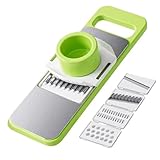 Gemüsehobel – Multifunktionaler 5-in-1-Lebensmittelzerkleinerer, Kartoffelschneider und...