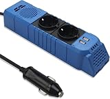 BYGD150W wechselrichter 12v auf 230v, Zigarettenanzünder-Stecker Spannungswandler mit 2...