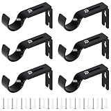 6 Stück Metall Gardinenstange Halterung Verstellbare, Gardinen Halterung,...