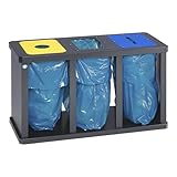 VAR | Wertstoffsammelstation Tetris | für 3 x ca 58 l Volumen | mit Klemmring |...