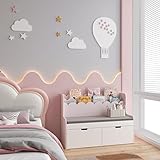 [en.casa] Kinder Sitzbank mit Bücherregal Vestnes Kinderbank mit 2 Schubladen Kinderregal...