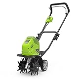Greenworks G40TL Akku Gartenfräse, Rasenfräse mit Frontzinken, 25 cm Arbeitsbreite, 13...