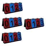 BESPORTBLE 4 Stück Anzeigetafel Flip Score Keeper Spiel Partituren Punktzahl...