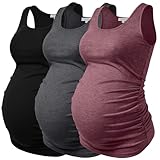 Umstands-Tanktops für Damen, gerüscht, ärmellos, Basic-Tops, Umstandsshirt, Weste,...