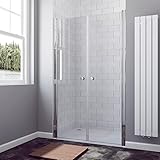 Duschtür Glas Nische Pendeltür Dusche 100 cm Verstellbereich 98-101 cm Höhe...