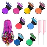 10 Stück Haarkreide für Mädchen Anzug, Mit Stylingkamm Haarkreide 8 Farben...