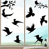 Extra groß Fensteraufkleber Vogelschutz,10 Stück XXL Aufkleber Vogelschutz...