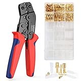 Crimpzange Flachsteckhülsen Set - TUBTAP® Flachsteckhülsenzange mit 300 stück...