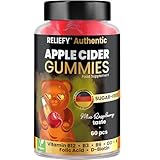 Apfelessig Gummibärchen 1000mg – Angereichert mit Vitaminen, Biotin und Folsäure –...