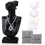 WATUNID Mannequin Schmuckständer, 2Pcs Büste Schmuck Ständer mit 2 Stück...