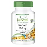 Fairvital | Bienen Propolis Kapseln - Natürliches Bienenharz Extrakt 500mg - Mit 3%...