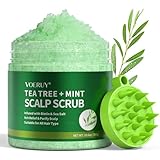 Kopfhautpeeling,Teebaum-Kopfhautpeeling-Shampoo, 2-in-1-Kopfhautbehandlung mit Minzöl,...