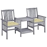 THOYTOUI Gartenstühle, Biergartengarnitur Garden Furniture Sets Balkon möbel Set Lounge...