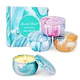 Duftkerze Geschenke für Frauen, 4 Pack Kerzen Set Duftkerzen Geschenkset Natürliche...