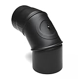 raik SH031-130-sw Raik Rauchrohrbogen/Ofenrohr 130mm - 0° - 90° mit...