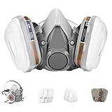 LAMANICE Atemschutzmaske, Lackiermaske mit Filter für Dämpfe, Farbe, Staub,...