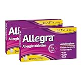 Allegra Allergietabletten 2x20 Stk | Antihistaminikum | Wirkstoff Bilastin | schnell und...