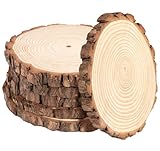 Beutrain 6 Stücke Holzscheiben, Ø18-20cm,Baumscheiben 15mm Dicke,Ohne Loch...
