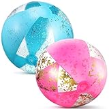 Kiuiom Glitzernder Wasserball,Glitzer Beachball,Glitter Wasserball...