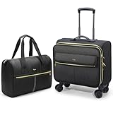 Tonyeee Laptop-Rollkoffer Set 14 Zoll, Wasserabweisende Laptop-Rolltasche mit...