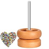huiba 2 Holzperlen-Spinner, Schale für Perlen aus Holz zur Schmuckherstellung –...