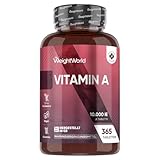 Vitamin A Tabletten - 10.000IE (3000μg) - Bekannt als Augenvitamin - Vitamin A trägt zur...