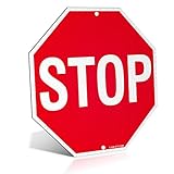 ANLEY Stoppschild 12 x 12 Zoll - Nachts reflektierend in Diamantqualität - 40 Mil dickes,...