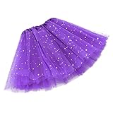 Sibba Sparkle Tutu Rock Ballett Tanz Skorts 3 Lagen Tüll Pailletten Sterne Röcke...
