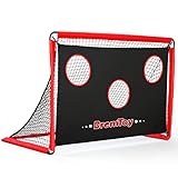 BremToy Fussballtor Trainer 180x120x120cm, 2 in 1 Fussballtor mit Torwand,...