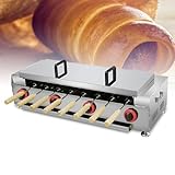 YXCUSAM Kaminbrötchengrill, kommerzieller Gas-Kamin-Kuchenofen mit 8 Rollen für...