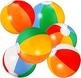 SCIONE 6 Stück Wasserball Aufblasbar 22cm Bunt Strandball Inflatable Beach Ball...