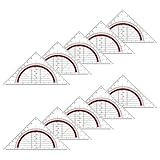 10-teiliges Klares Geodreieck Mit 180-Grad Winkelmessern Messwerkzeug Für Studenten Die...