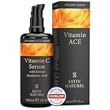 Vitamin C Serum hochdosiert 100ml mit Retinol + Hyaluron - Für Glow, gegen dunkle...