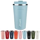 SUNTQ Kaffeebecher to go aus Edelstahl - Thermobecher Doppelwand Isoliert - Kaffeetasse...