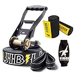 Gibbon Slacklines JibLine 15m Trickline Set inkl. Ratschenschutz | Baumschutz |...