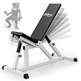 Physionics® Multifunktion Hantelbank - Rückenlehne 7-fach und Sitz 4-fach verstellbar,...