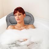 Badewannenkissen mit Saugnäpfen, Mesh Nackenkissen für Badewanne, Nackenkissen...